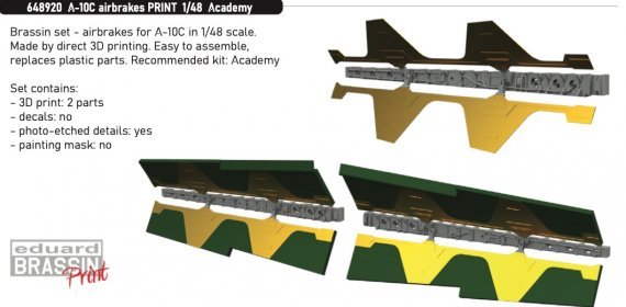 Brassin 1/48 A-10C airbrakes for Academy