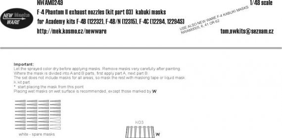 1/48 Mask F-4 Phantom II exhaust nozzles