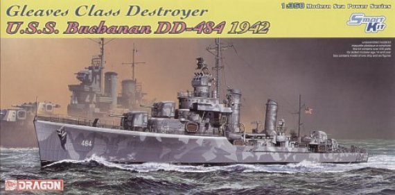 1/350 Uss Buchanan DDG-484 1942 Uss Gleaves Class Destroyer