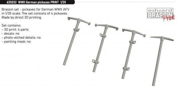 Brassin 1/35 WWII German pickaxes PRINT