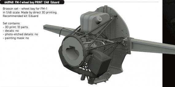 Brassin 1/48 FM-1 wheel bay PRINT EDU