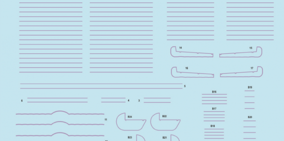 Decals 1/72 Fokker D.VII rib tapes pink