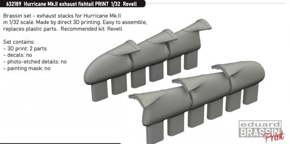 Brassin 1/32 Hurricane Mk.II exhaust fishtail