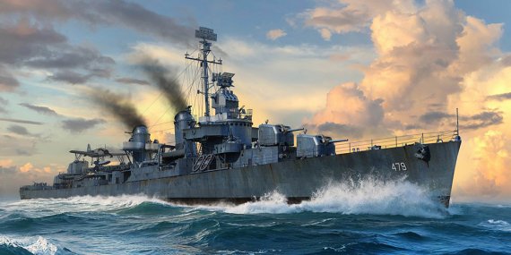 1/350 US Navy Uss Stevens DD-479 Fletcher-Class Destroyer