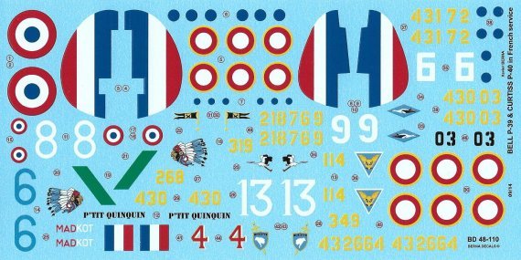 1/48 Bell P-39 Limousin, Navarre, Travail & Auvergne & P-40