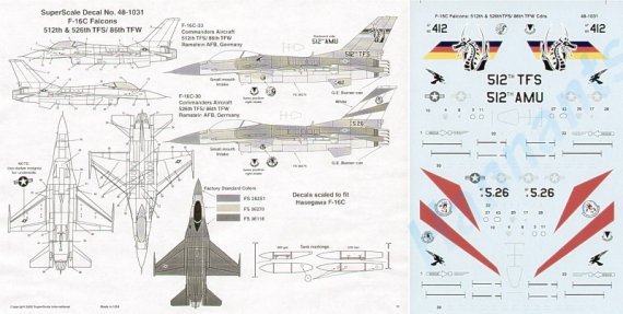 F-16C -30 86TFW Ramstein 1/48 Microscale