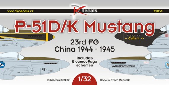 1/48 P-51D/K Mustang 23rd FG China 1944-1945 decal