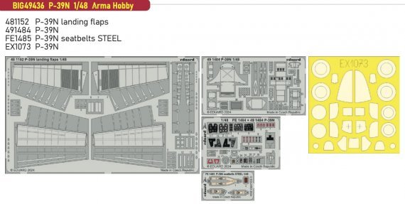 1/48 P-39N for Arma Hobby. BigEd Set