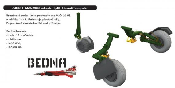 BRASSIN 1/48 MiG-23ML wheels