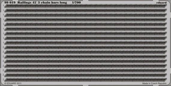 1/700 SET Railings 45' 3 chain bars long