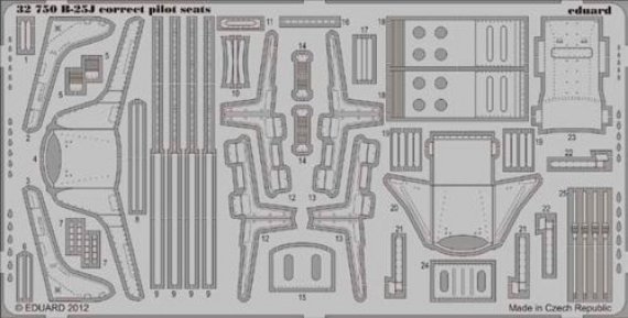 1/32 B-25J correct pilot seats (HK MODEL)