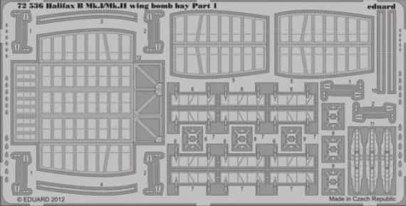 1/72 Halifax B Mk.I/Mk.II wing bomb bay (REV)