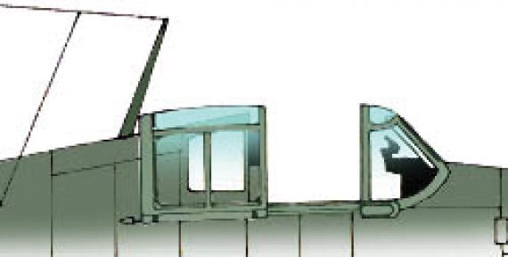 1/32 F6F-3 Hellcat Canopy. 1 piece, for Hasegawa kit