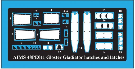 1/48 Gloster Gladiator hatches and latches