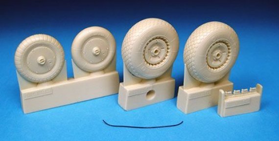 1/32 Messerschmitt Me 262 Main, Ribbed Hub Nosewheels