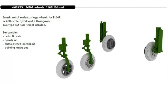 BRASSIN 1/48 F-86F wheels