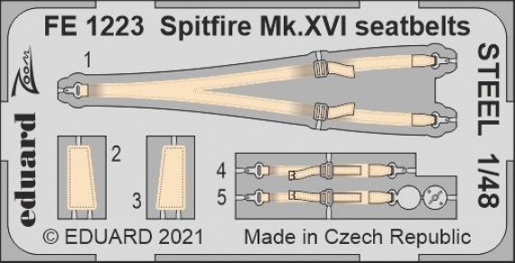 1/48 Spitfire Mk.XVI seatbelts STEEL