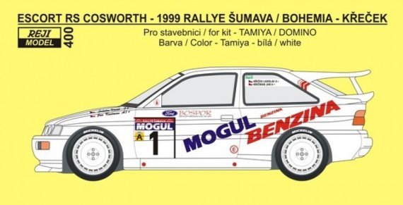 1/24 Ford Escort RS Cosworth Rallye Sumava 1999 decal