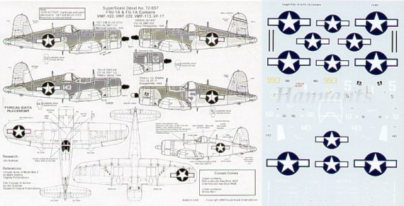 Microscale Decals F4U Corsair 1/72