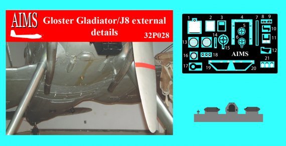 1/32 Gloster Gladiator Mk.I/Mk.II/Swedish J8 details set
