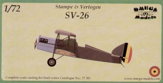 Omega Models Decals 1/72 Stampe Vertongen SV-26 Belgique
