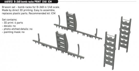 Brassin 1/48 B-26B bomb racks for ICM