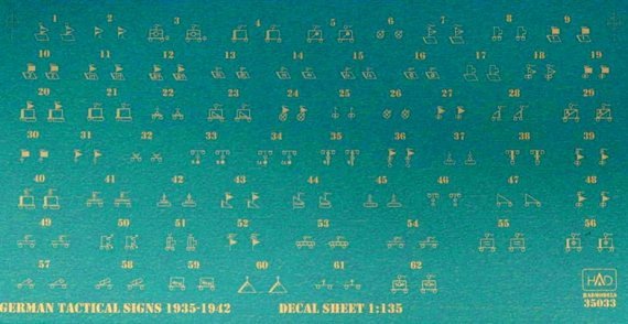 1/35 Decal German Tactical Symbols WWII N.1