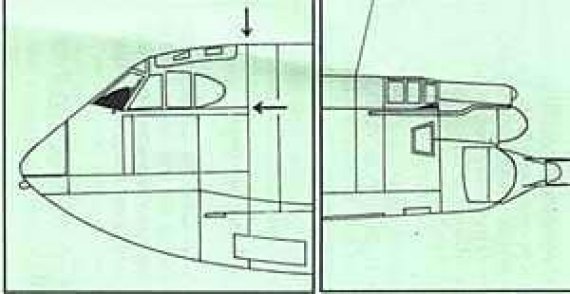 1/72 Boeing B-52D Superfortress Canopy Monogram