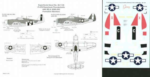1/48 Republic P-47D Thunderbolt, 44th, 458th