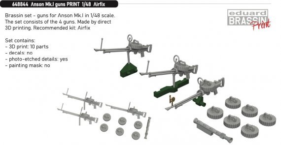 Brassin 1/48 Anson Mk.I guns