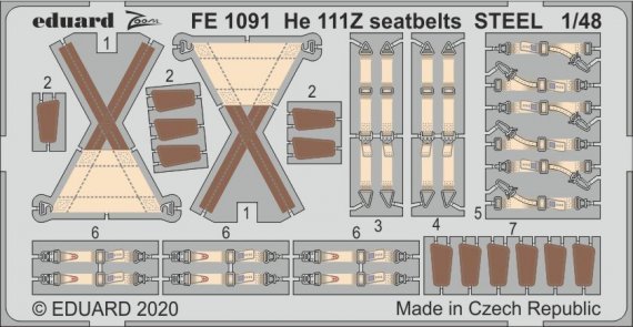 1/48 He 111Z seatbelts STEEL