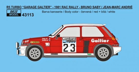 1/43 Renault 5 Turbo RAC Rally 1981
