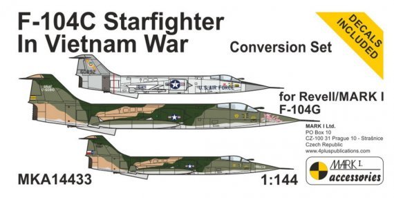 Mark 1 Set Conversion F-104C Starfighter Vietnam 1/144