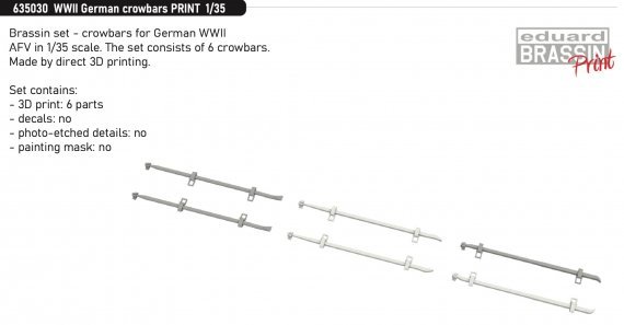 Brassin 1/35 WWII German crowbars PRINT