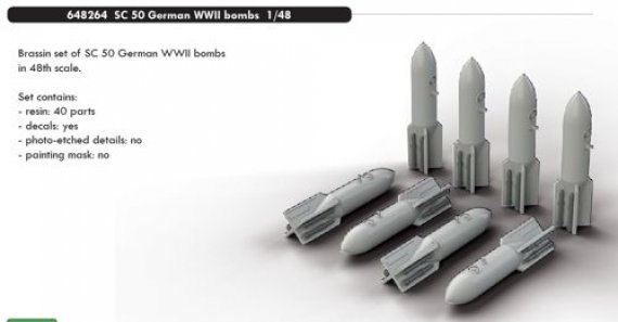 1/48 SC 50 German WWII bombs