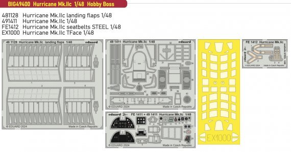 1/48 Hurricane Mk.IIc BigEd Set for Hobby Boss