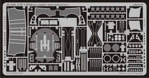 Eduard F4F-3 Wildcat engine and undercarr.