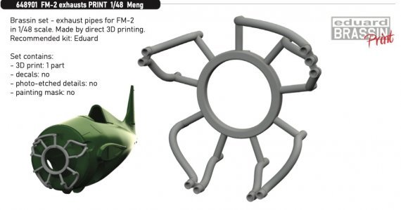 Brassin 1/48 FM-2 exhausts for Eduard
