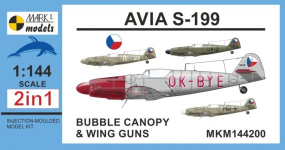 1/144 Avia S-199 Bubble Canopy & Wing Guns 2-in-1