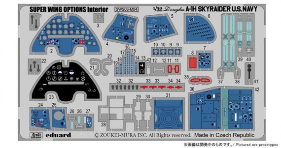 1/32 Douglas A-1H Skyraider U.S Navy Interior