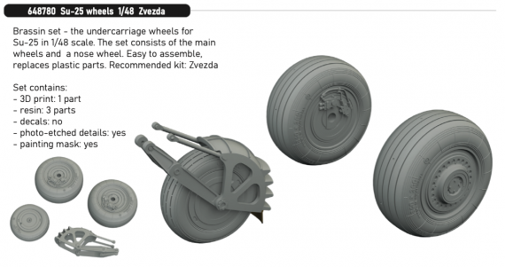 Brassin 1/48 Su-25 wheels