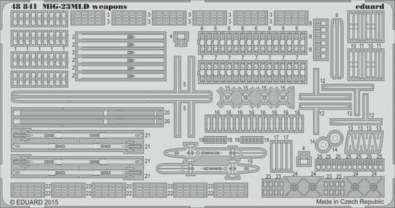 1/48 Mikoyan MiG-23MLD weapons (for Trumpeter)