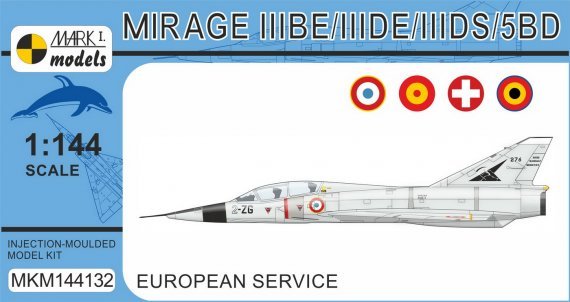 1/144 Dassault Mirage IIIBE/DE/DS/5BD European Service