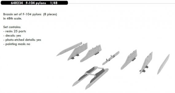 BRASSIN 1/48 F-104 pylons