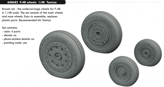 Brassin 1/48 F-4B wheels