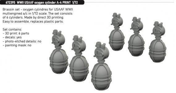 Brassin 1/72 WWII USAAF oxygen cylinder A-4