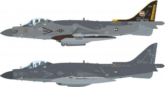 1/18 McDonnell-Douglas AV-8B Harrier US Marines for Hobby Boss