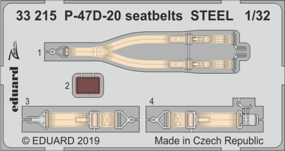 1/32 P-47D-20 seatbelts STEEL