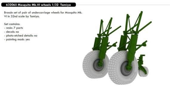 BRASSIN 1/32 Mosquito Mk.VI wheels
