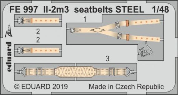 1/48 Il-2m3 seatbelts STEEL